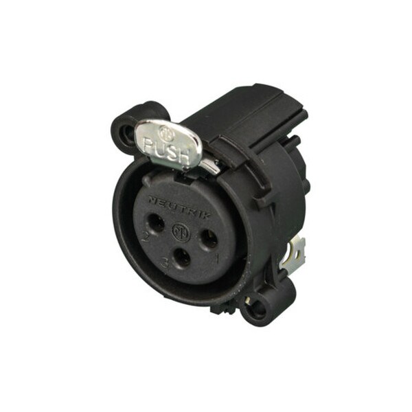 Main product image for Neutrik NC3FAH1 XLR XLR 3 Pin Panel Mount Female PCBH Plastic/Gold092-379